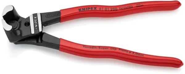 Knipex Pulttisakset korkea välityssuhde musta atramentoitu, muovipinnoitettu 200 mm