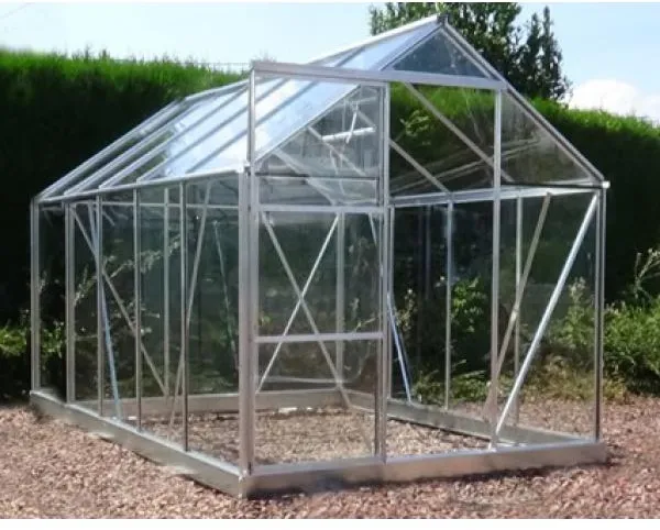 Kasvihuone lasi hopea 191x313x191cm