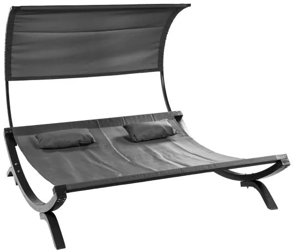 Kaksois aurinkosänky katolla lehtikuusesta