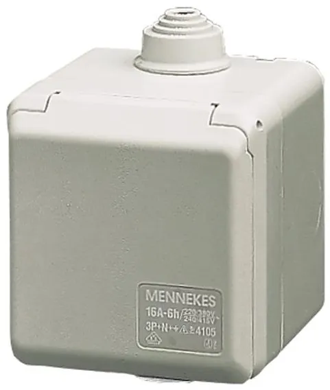 Mennekes CEE ulkopistorasia 3-napainen 16A 230V IP44 6H 4102